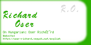 richard oser business card